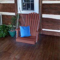 A&L Furniture Co. Amish-Made Poly Adirondack Chair Swing, Cherrywood
