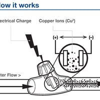 Diagram of how Aquascape® IonGen™ G2 Ionizer System works