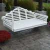 A&L Furniture Amish-Made Poly Marlboro Swing Bed, White