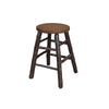 Side view of A&L Furniture Amish-Made Hickory Counter Stools, Walnut Finish