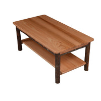 A&L Furniture Co. Hickory Solid Wood Coffee Table with Shelf