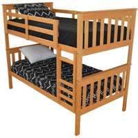 A&L Furniture Co. VersaLoft Twin Mission Bunkbed, Honey Stain