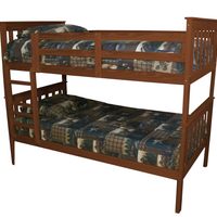 A&L Furniture Co. VersaLoft Twin Mission Bunkbed, Mike's Cherry Stain