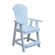 A&L Furniture Co. Amish-Made Counter-Height Poly Fanback Arm Chair