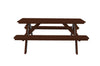 A&L Furniture Co. Amish-Made Poly Picnic Table with Attached Benches