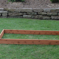 Side view of A&L Furniture Co. Amish-Made Cedar Single Layer Raised Garden Bed, Cedar Stain