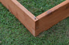 Closeup of corner assembly on A&L Furniture Co. Amish-Made Cedar Single Layer Raised Garden Bed, Cedar Stain