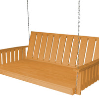 A&L Furniture Co. Amish-Made Pressure-Treated Pine Wingate Swing Beds, Stained