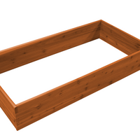 A&L Furniture Co. Amish-Made Cedar Double Layer Raised Garden Bed, Cedar Stain