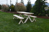 A&L Furniture Co. Cross-Legged Amish-Made Spruce Picnic Tables with Benches
