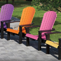 Amish-Made Poly DELUXE & FOLDING Fanback Adirondack Chairs - Local Pickup ONLY in Downingtown PA