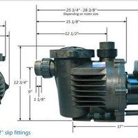 Dimensions of PerformancePro Artesian2 Dial-A-Flow Pumps