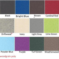 Color options for Amish-Made Poly Mailboxes