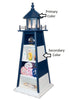 Amish-Made Nautical Lighthouse Shaped Shelves