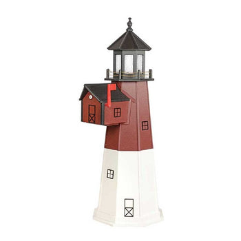 Amish-Made Poly Barnegat Replica Lighthouse with Mailbox