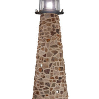 12' Amish-Made Stone Faced Lighthouses with Interior Lighting