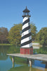 12' Octagonal Amish-Made Wooden Cape Hatteras, NC Replica Lighthouse with Base