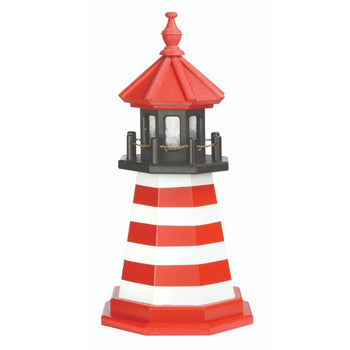 Octagonal Amish-Made Hybrid (Wood/Poly) West Quoddy, ME Replica Lighthouses