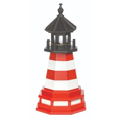 2' Octagonal Amish-Made Wooden Assateague, VA Replica Lighthouse with Base