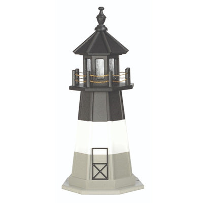 3' Octagonal Amish-Made Wooden Oak Island, NC Replica Lighthouse