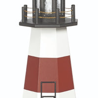 3' Octagonal Amish-Made Poly Montauk, NY Replica Lighthouse with Base