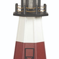 3' Octagonal Amish-Made Poly Vermillion, OH Replica Lighthouse with Base
