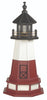 3' Octagonal Amish-Made Hybrid Vermillion, OH Replica Lighthouse with Base