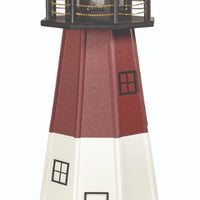 4' Octagonal Amish-Made Hybrid Barnegat, NJ Replica Lighthouse with Base