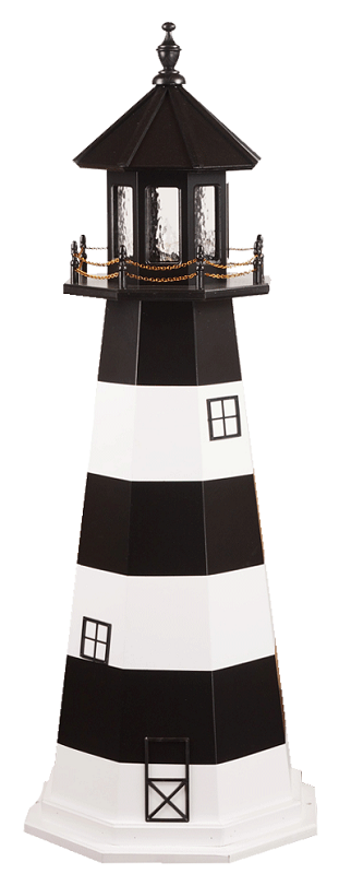 5' Octagonal Amish-Made Hybrid Bodie Island, NC Replica Lighthouse
