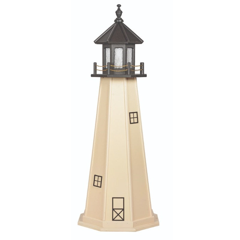 Amish-Made Replica West Quoddy Lighthouse With Lighting – 12 Sizes, Wood, USA Made