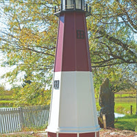 8' Octagonal Amish-Made Poly Barnegat, NJ Replica Lighthouse with Base