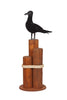 Amish-Made Decorative Wooden Pier Post with Sea Gull Silhouette