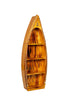Amish-Made Nautical Rowboat Shaped Bookshelf with Varnish