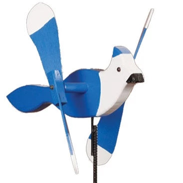 Blue Jay Whirlybird Wind Spinner Yard Decoration