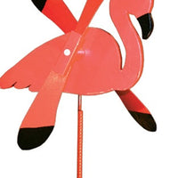 Flamingo Whirlybird Wind Spinner Yard Decoration