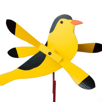 Goldfinch Whirlybird Wind Spinner Yard Decoration