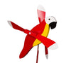 Red Parrot Whirlybird Wind Spinner Yard Decoration