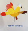 Yellow Chicken Whirlybird Wind Spinner Yard Decoration
