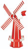 Amish-Made Poly Windmill Lawn Ornament, Red with White Trim