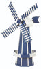 Amish-Made Poly Windmill Lawn Ornament, Patriotic Blue with Ivory Trim