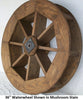 36" Amish-Made Decorative Rotating Wooden Water Wheel, Mushroom Stain
