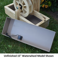 Waterproof basin for Amish-Made Decorative Gristmills with Waterwheel