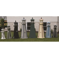 Amish-Made Painted Wooden Lighthouses with Lighting