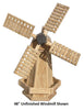 Small Amish-Made Stained Wooden Dutch Windmill Yard Decoration, Unfinished
