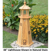 Amish-Made Stained Wooden Lighthouses with Lighting