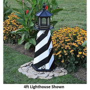4' Hexagonal Amish-Made Wooden Cape Hatteras, NC Replica Lighthouse