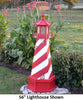 4' Hexagonal Amish-Made Wooden White Shoal, MI Replica Lighthouse with Base