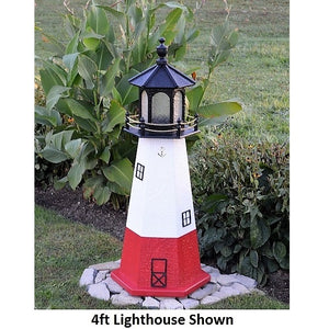 4' Hexagonal Amish-Made Wooden Vermillion, OH Replica Lighthouse