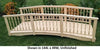 12' Amish-Made Weight-Bearing Yellow Pine Spindle Garden Bridge, Unfinished