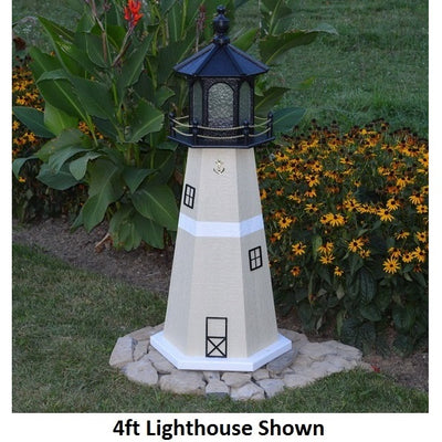 4' Hexagonal Amish-Made Wooden Split Rock, MN Replica Lighthouse
